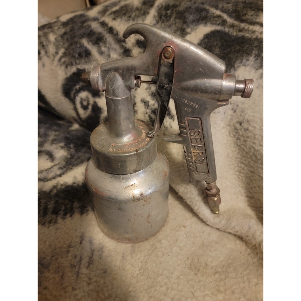 Vintage‎ Sears Craftsman Spray Gun 106.15691 Paint Sprayer w/ Cup & Parts